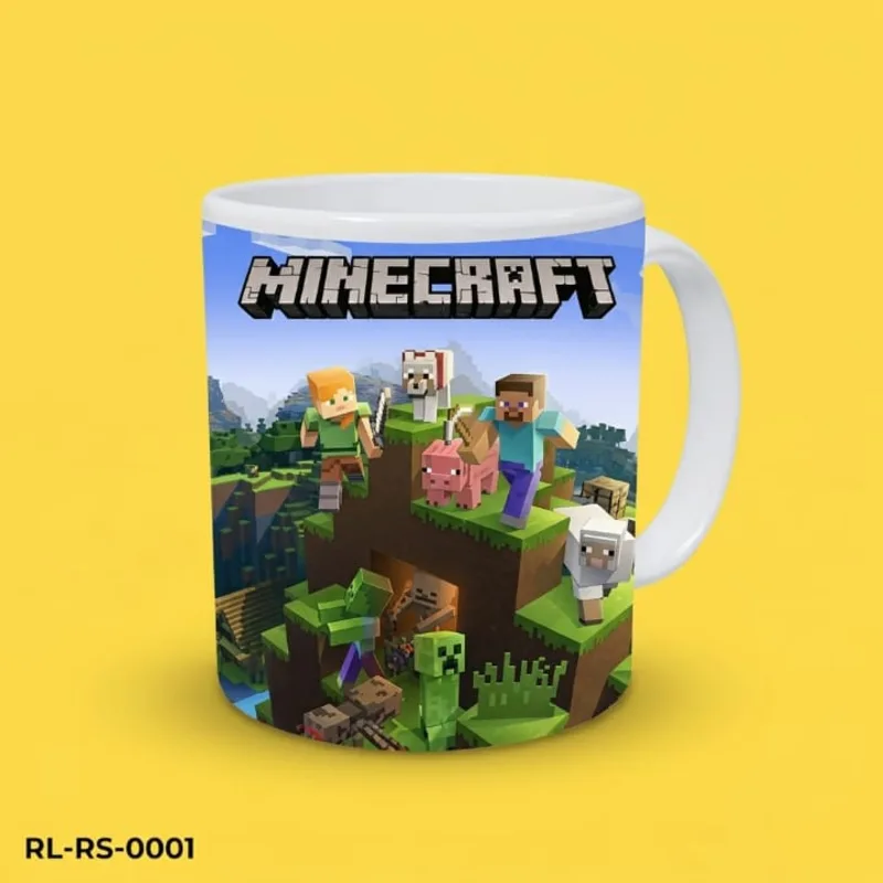 Minecraft Poster Printed White Ceramic Mug